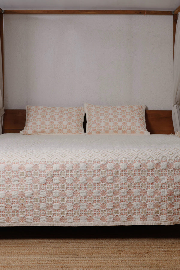 Diamond Stitched - Quilted Bed Spread Set