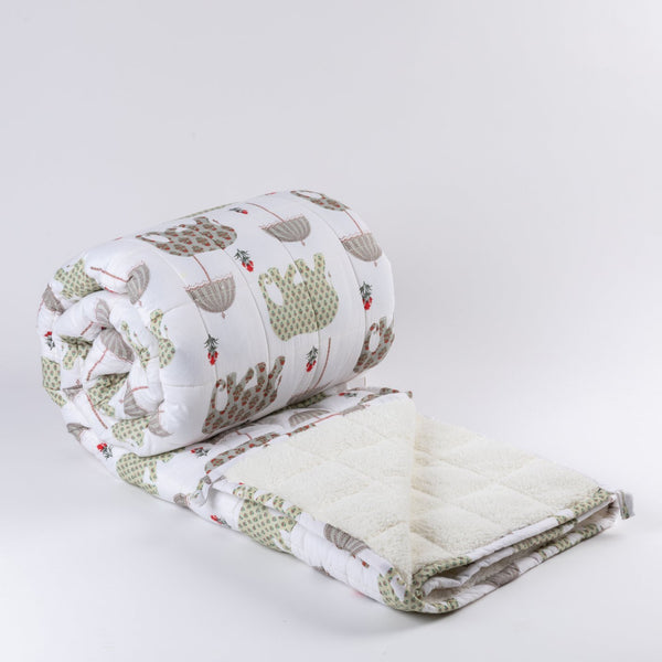White Tusker - Sherpa Weighted Blanket