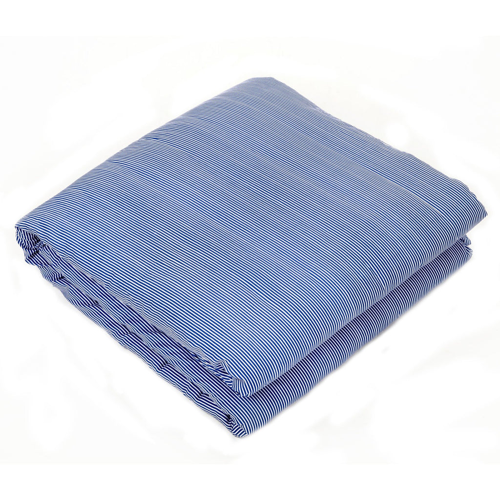 Striped Blue - Organic Cotton Weighted Blanket Cover